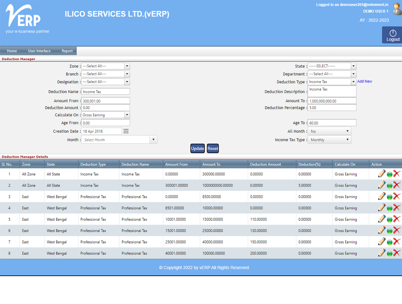 Deduction Manager in HR and Payroll