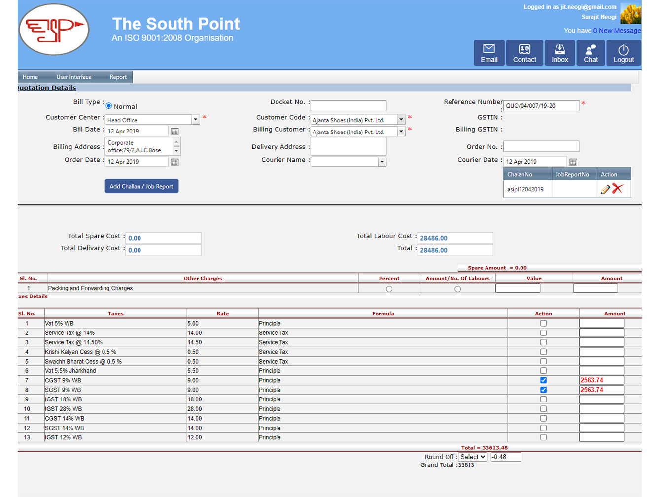 Servicing Quotation without Items